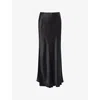 Dissh Womens Colette Silk Midi Skirt Black In Black