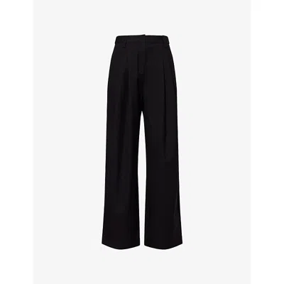 Dissh Womens Eden High-rise Woven Trousers Black