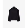 Dissh Womens Black Ella Turtleneck Wool And Cotton Jumper In Black