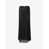 Dissh Womens Lizzie Layered Stretch-woven Skirt Black In Black