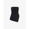 Dissh Womens Luke Bandeau Knitted Top Black In Black