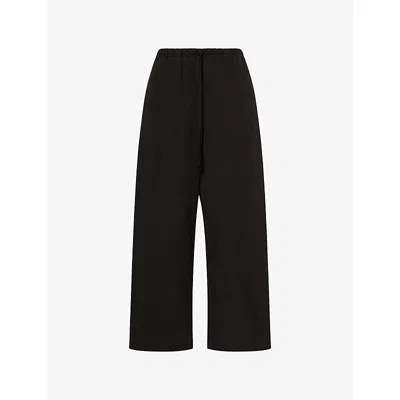 Dissh Womens Black Scout Barrel-leg Cotton Trousers In Multi