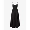 Dissh Womens Black Toby Cotton Midi Dress In Black