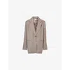 Dissh Womens Choc Frankie Notch-lapels Stretch-woven Blazer In Brown