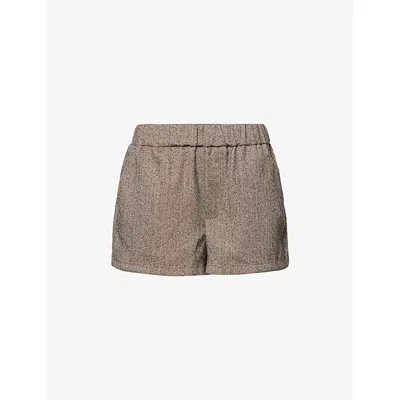 Dissh Womens Choc Frankie Tweed Shorts In Brown