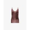 Dissh Womens Choc Jude Shoulder-straps Woven Top In Brown