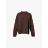 Dissh Womens Roy Longline Cotton Knit Jumper Chocolate Xs In Brown