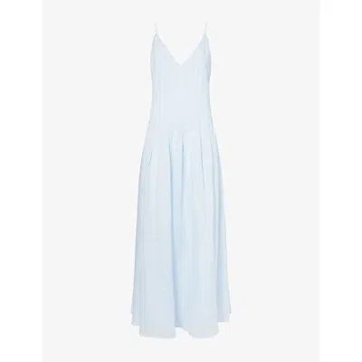 Dissh Womens Cornflower Tahlia Pleated Woven Midi Dress