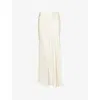 Dissh Womens Charli High-waist Woven Maxi Skirt Cream In White