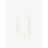 Dissh Womens Liv Boyfriend Woven Blazer Cream In Cream