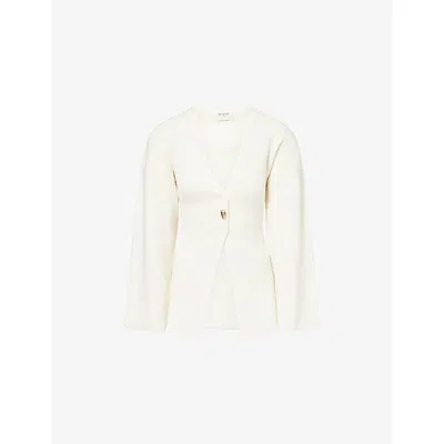 Dissh Womens Cream Scout Long-sleeves Knitted Top In White