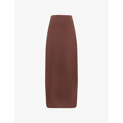 Dissh Womens Choc  Alias Strapless Stretch-woven Midi Dress In Brown