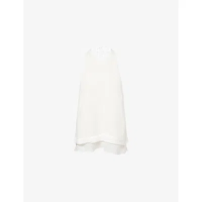 Dissh Womens Carmel Halterneck Woven Top White