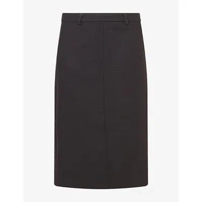 Dissh Womens  Chiara Tailored Woven Midi Skirt In Black