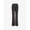 Dissh Womens Black Kyra Bias-cut Silk Trousers In Gray