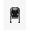 Dissh Womens Lizzie Boat-neck Woven Top Black In Black