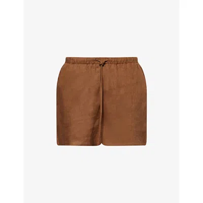 Dissh Womens Lune Two-slip-pockets Linen Shorts Fondant