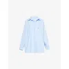 Dissh Womens Rhea Patch-pocket Cotton-poplin Shirt Blue In Blue