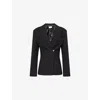 Dissh Womens Black Suri Cinched Stretch-woven Blazer In Black