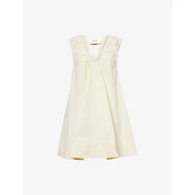 Dissh Womens Buttermilk Gabby Cotton Mini Dress In Yellow