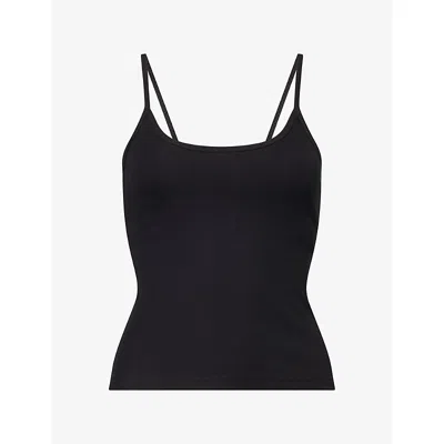 Dissh Womens Georgina Scoop-neck Cotton-blend Tank Top Black