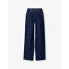 DISSH WOMENS INDIGO REAGAN WIDE-LEG DENIM JEANS