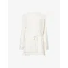 Dissh Womens Ivory Max Semi-sheer Knitted Mini Dress In White