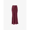 Dissh Womens  Colette Bias-cut Silk Midi Skirt In Burgundy