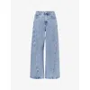 Dissh Womens Mid Blue Carson Wide-leg Denim Jeans In Blue