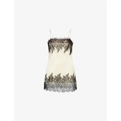 Dissh Womens Mina Straw Lace Woven Top In Multi