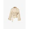 Dissh Womens Gabriel Cropped Cotton Trench Coat Natural In Neutral