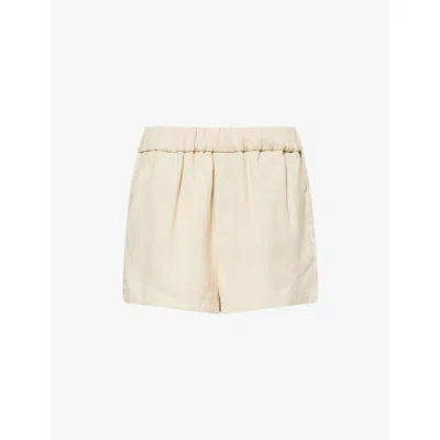 Dissh Womens Frankie High-rise Woven Shorts Oat