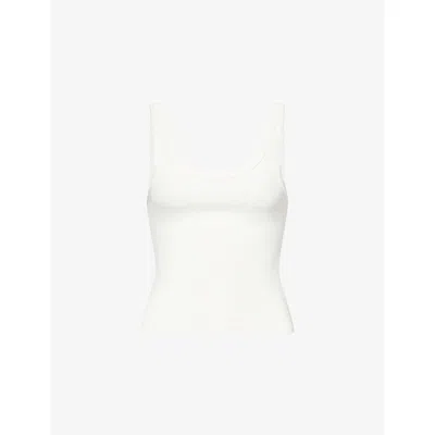 Dissh Womens Off White Phoebe Scoop-neck Cotton-blend Tank Top Xxl