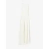 Dissh Womens Sue Sleeveless Cotton-knit Maxi Dress Off White