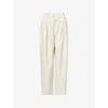 Dissh Womens Plaster Eden Wide-leg Stretch-woven Trousers In White