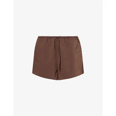 Dissh Womens Rory Cotton-blend Track Shorts Choc
