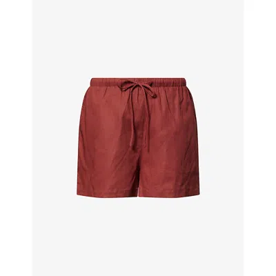 Dissh Womens Sahara Quinn Drawstring Linen And Cotton Shorts In Sand