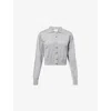 Dissh Womens Kyra Merino Wool Knit Cardigan Silver In Gray
