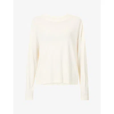 Dissh Womens Sloane Relaxed-fit Cotton T-shirt Cream