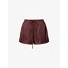 Dissh Womens Walnut Kai Drawstring-waist Ramie Shorts In Brown