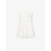 Dissh Womens White Artie Strapless Woven Top In White