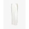 Dissh Womens White Charli Semi-sheer Satin Maxi Skirt In White