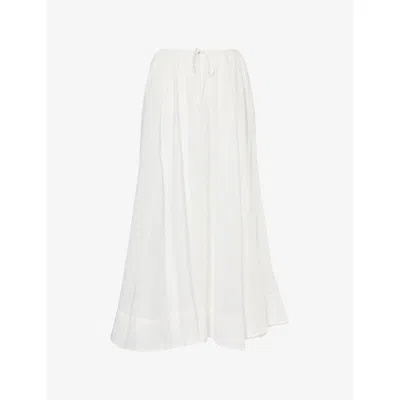 Dissh Womens Layne Woven Maxi Skirt White
