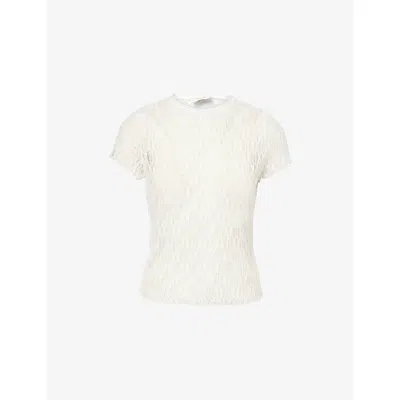 Dissh Womens Lizzie Semi-sheer Woven Top White