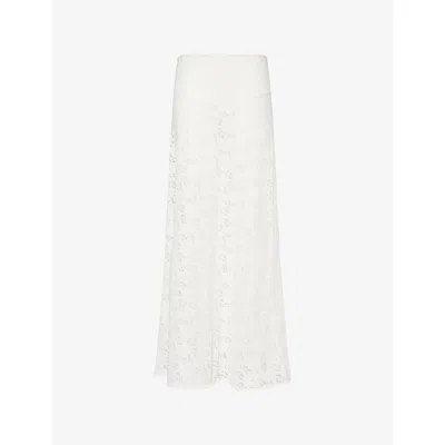 Dissh Womens Loula Lace Maxi Skirt White