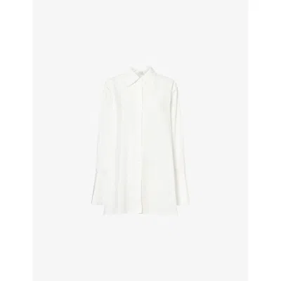 Dissh Womens White Rae Oversized Cotton Shirt