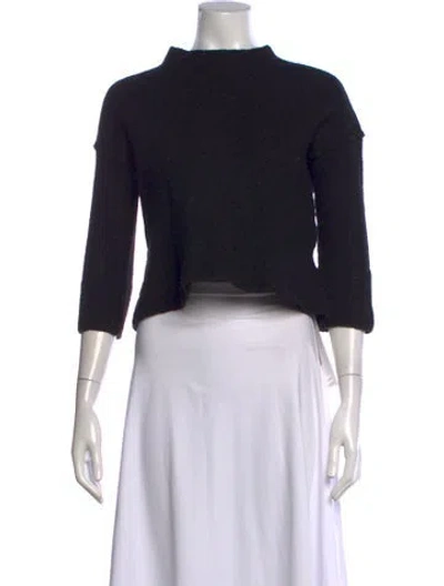 Pre-owned Dissh Wool Mock Neck Sweater In Black