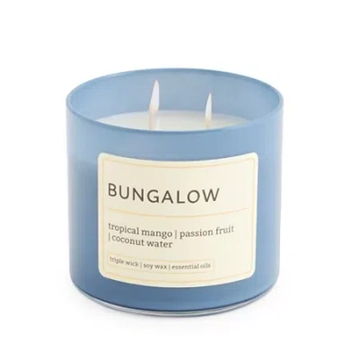 Distant Lands 14oz Bungalow 3-wick Scented Jar Candle In Blue