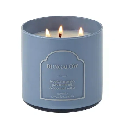 Distant Lands 14oz Bungalow 3-wick Scented Jar Candle In Blue