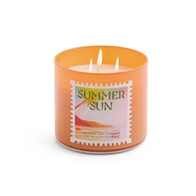 Distant Lands 14oz Summer Sun 3-wick Scented Jar Candle In Yellow